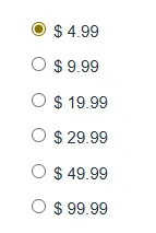 Mudfish credit top-up options in USD